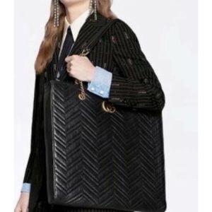 Brand New Auth Gucci GG Marmont Lg Tote Bag